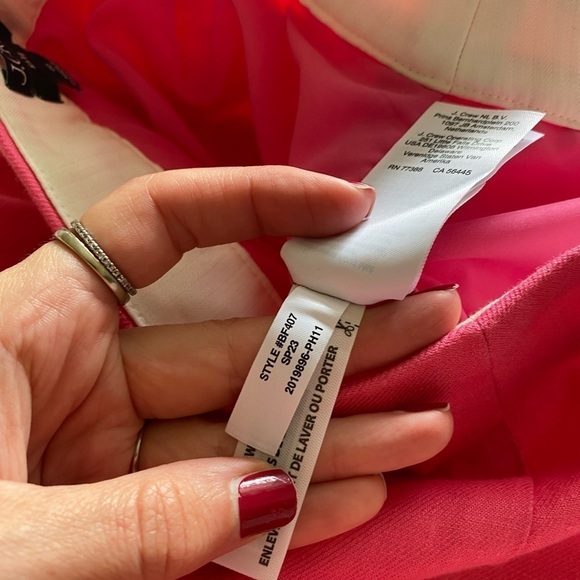 J.Crew Women’s Kate Straight Leg Linen Blend Pants Pink Size 00 Business Casual - Picture 8 of 11